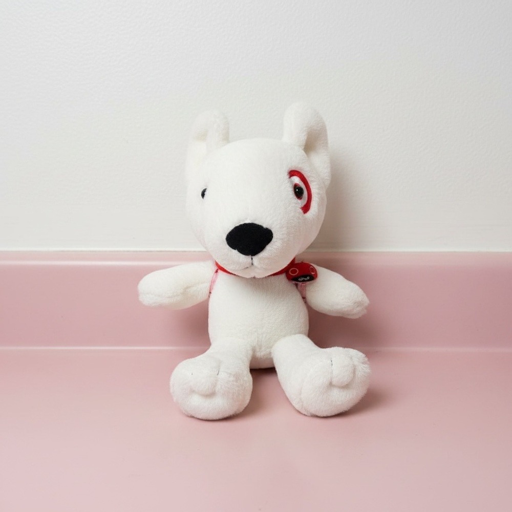 Target Bullseye White Dog Plush Kids Plaid Backpack Mascot